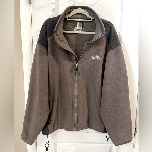 The North Face Men’s Full Zip Fleece Jacket Sz XL Taupe/ Gray - Picture 1 of 16